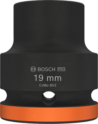 Soket Impact Bosch PRO 19 mm untuk kunci pas 3/4 inci.